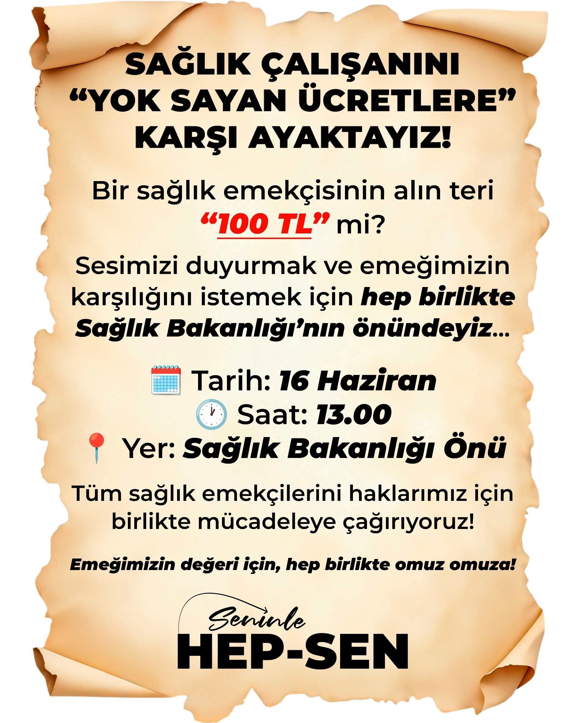 HEP-SEN Sağlık Bakanlığı Eylemi  Sağlık Emekçileri Ankara da Hakları İçin Ayakta 16 Haziran 2025